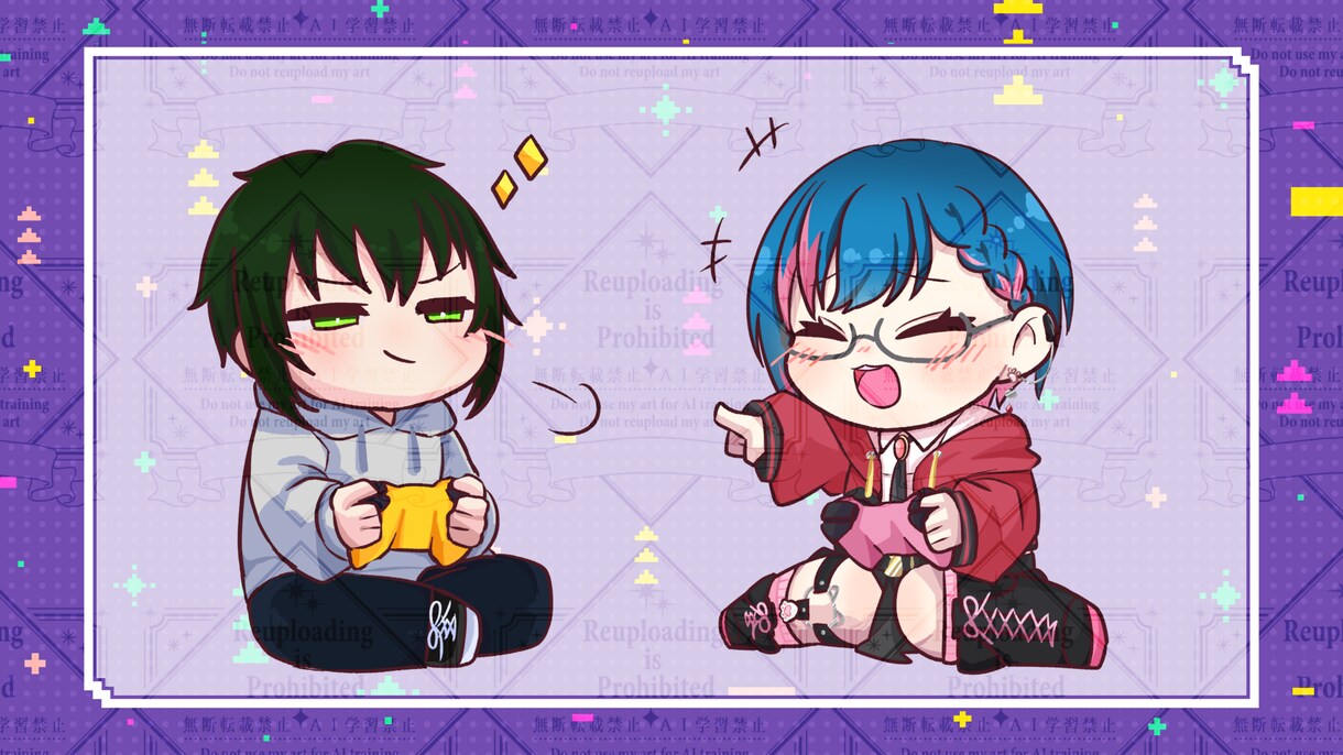 かわいいSDイラスト描きます Vtuber活動、SNS運用等に使える！依頼から最短1日で！ イメージ4