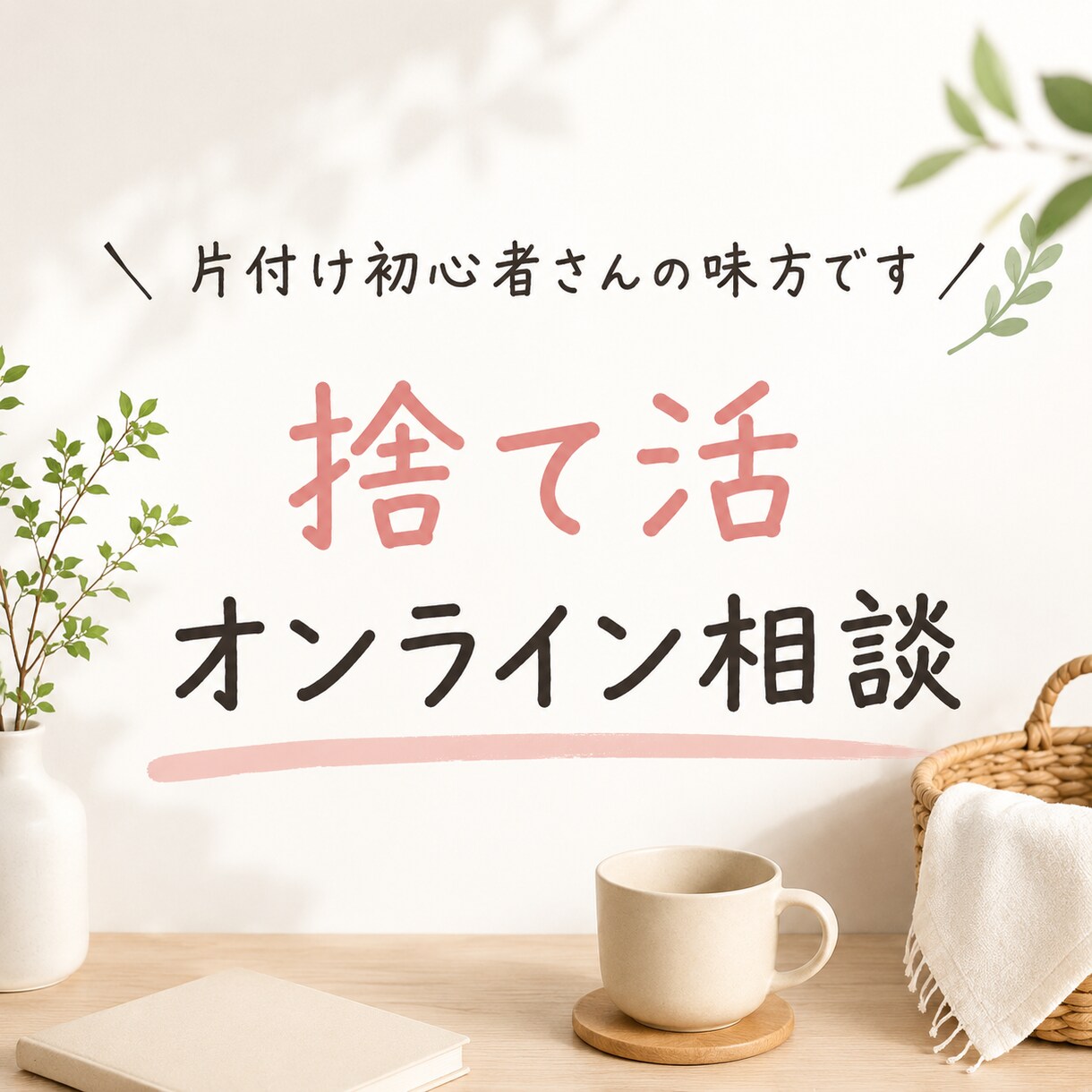 捨て活をマンツーマンでサポートします 片付け初心者さんの「何から始めればいい？」を一緒に整理します イメージ1