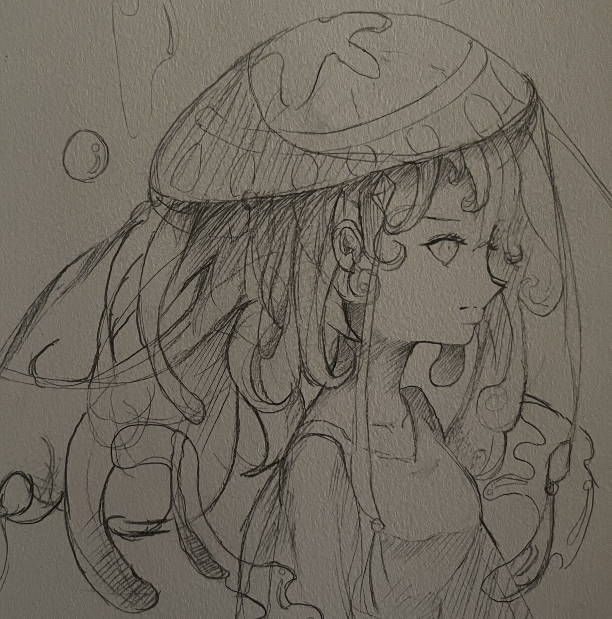 クラゲの一枚絵を描きます 色や形色々なクラゲを描きます！ イメージ4