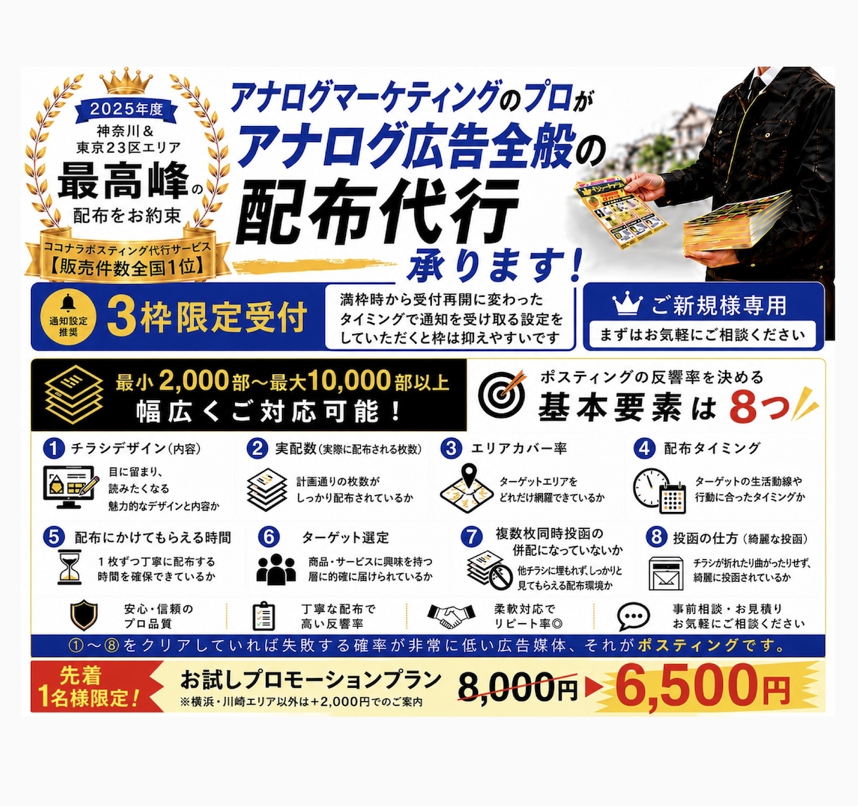 アナログ広告のプロが各種店舗集客代行承ります 神奈川・東京23区エリア｜3枠限定受付【ご新規様専用】 イメージ1