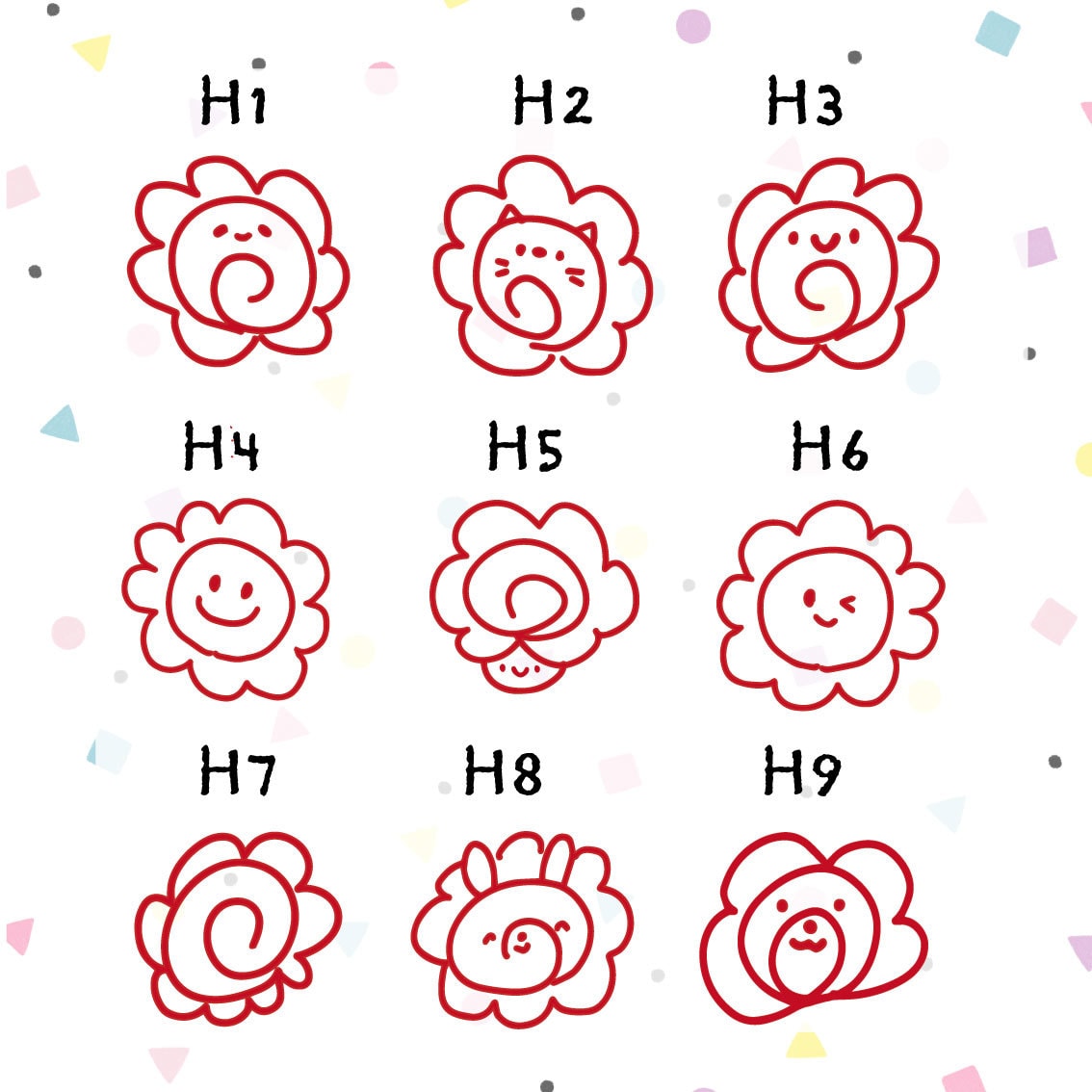 学習用にも♪色々選べる花丸スタンプおつくりします お子様のやる気アップに♪選べるデザインが嬉しい♪花丸はんこ イメージ2