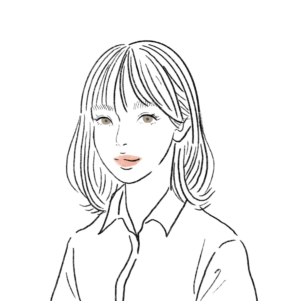 ファッションイラスト風！線画で似顔絵を描きます 程よく似ていて、SNSのアイコンに使いやすい似顔です。 イメージ7
