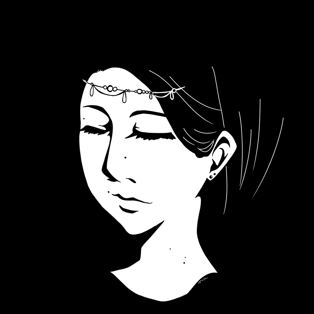 最短即日●イラスト描きます モノクロ、もしくはグラデーションでイラスト描きます イメージ3