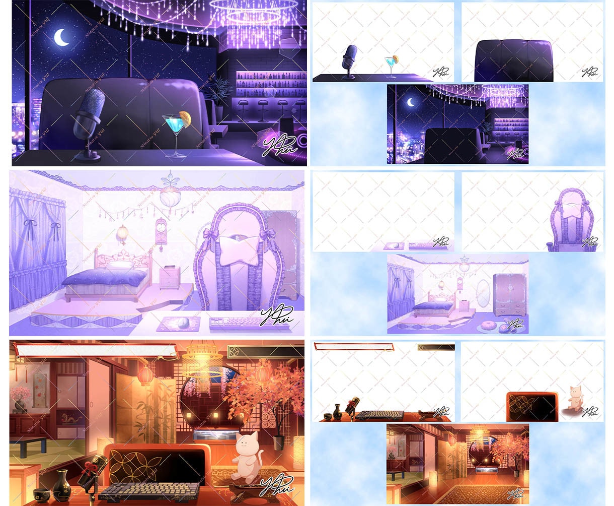 背景イラスト制作いたします VTuber/ゲーム/IRIAMなどの背景にぴったり！ イメージ2