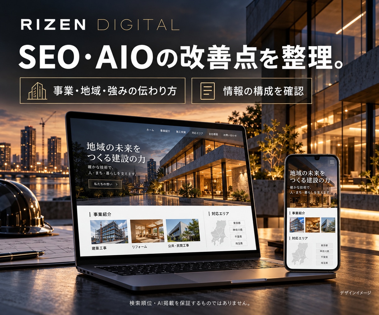 建設会社のHPを採用・集客目線で診断します 職人採用・元請獲得・SEO/AIOの改善点を見える化！ イメージ7