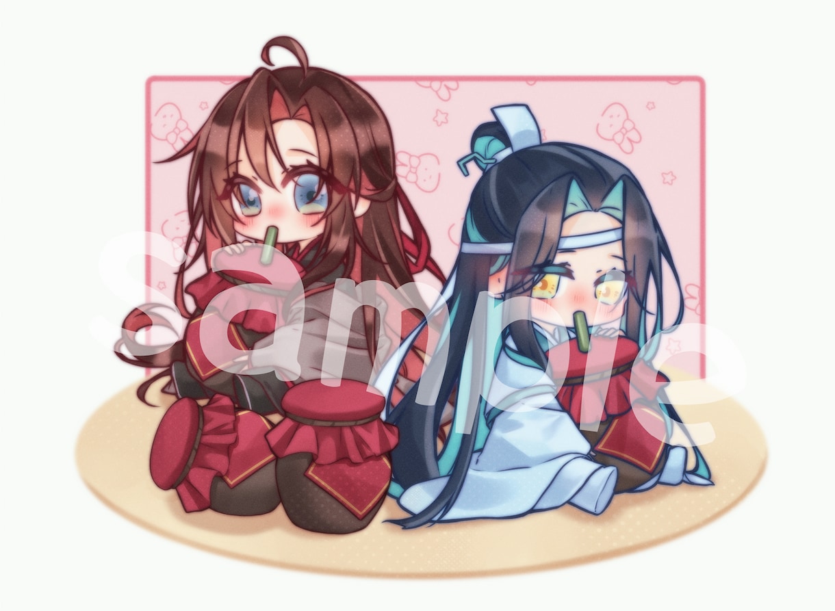 ふわっとあま〜い可愛いちびキャラ描きます お客様のご要望に合わせ素敵なちびキャラを制作いたします イメージ5