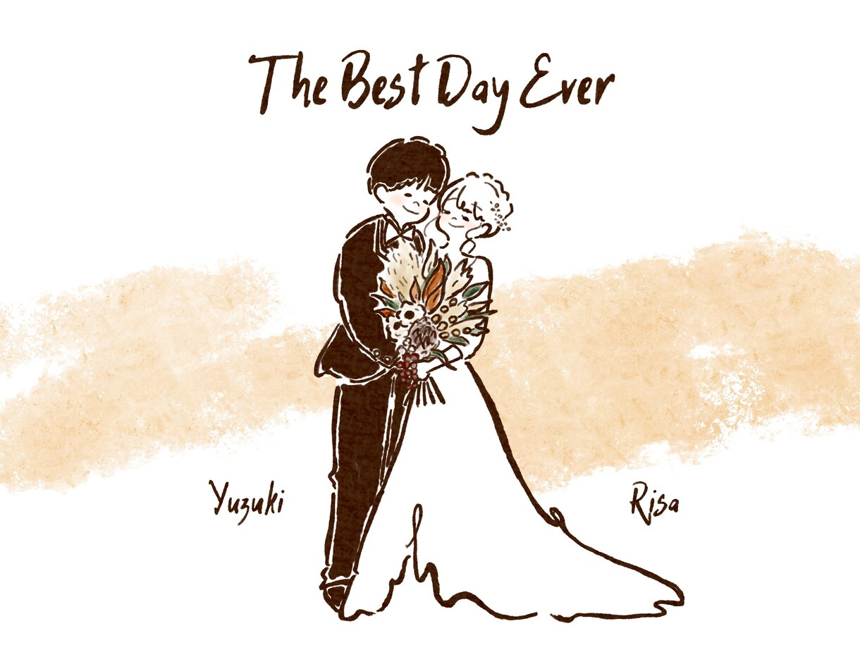 大切な思い出に寄り添います 結婚式/晴れの日に心温まる似顔絵を イメージ3