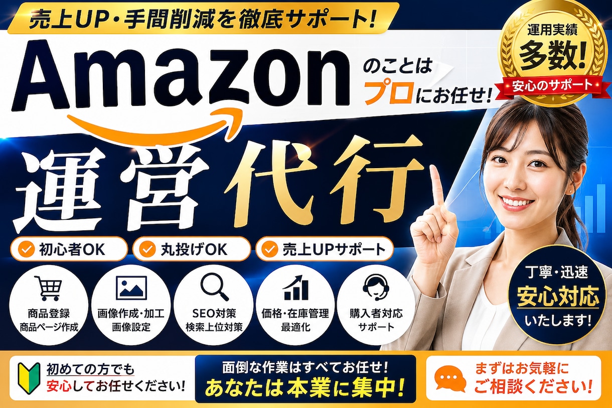 Amazonストア運用を丁寧にサポートします Amazon販売の運用サポートをします イメージ1