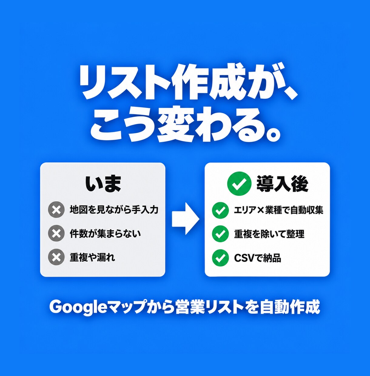 Googleマップから営業リストを自動作成します スプレッドシートで毎朝自動更新。抽出条件はカスタマイズ可 イメージ2