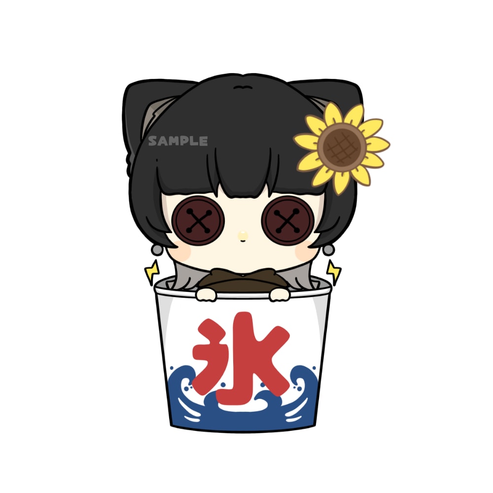 夏用量産、かき氷からひょこんイラスト描きます お客様のビジュアルをぬいぐるみ風に描きます イメージ1