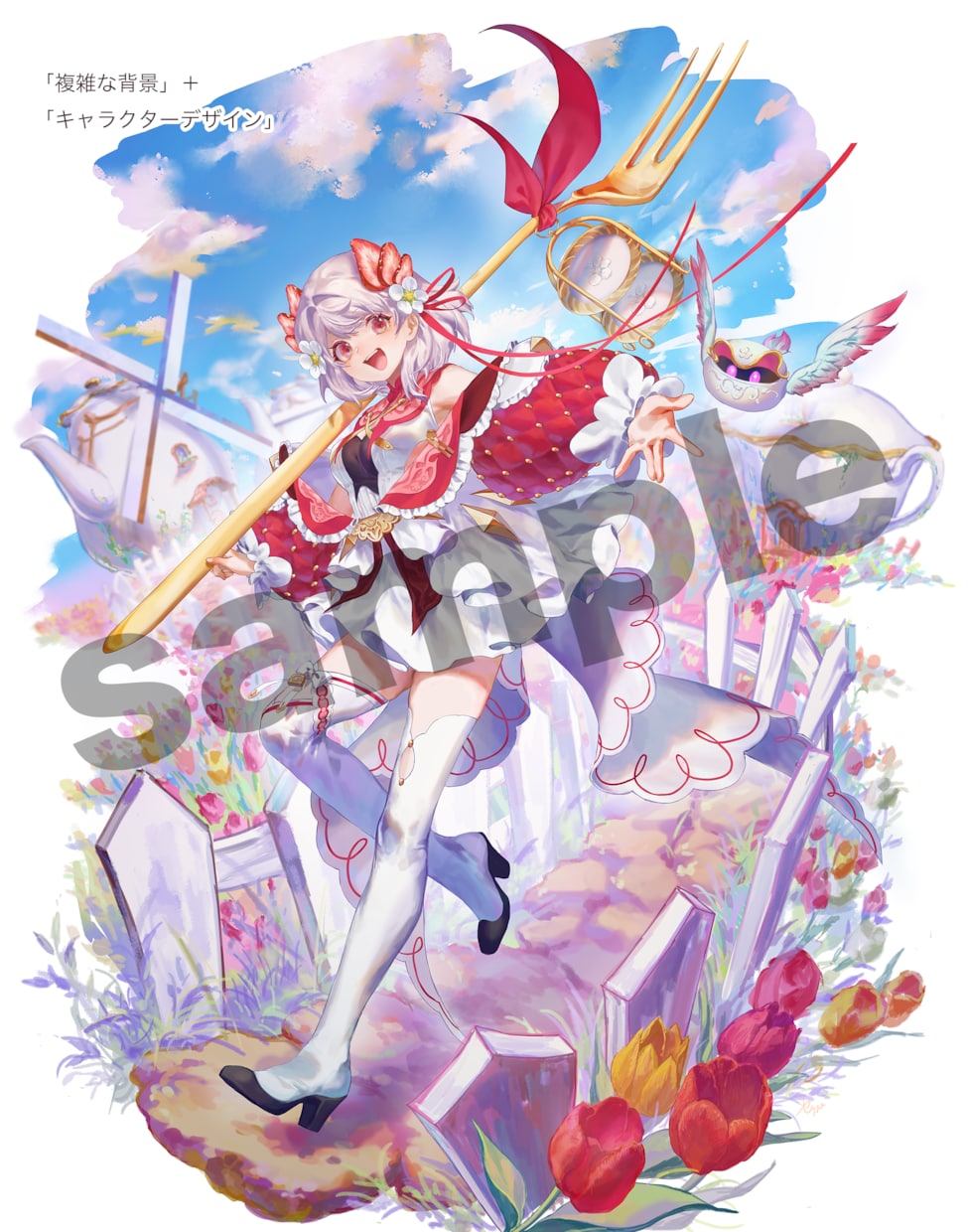 華やかで躍動感のあるキャラクターイラスト制作します vtuberさんおすすめ！SSRキャラ風のリッチな立ち絵 イメージ5