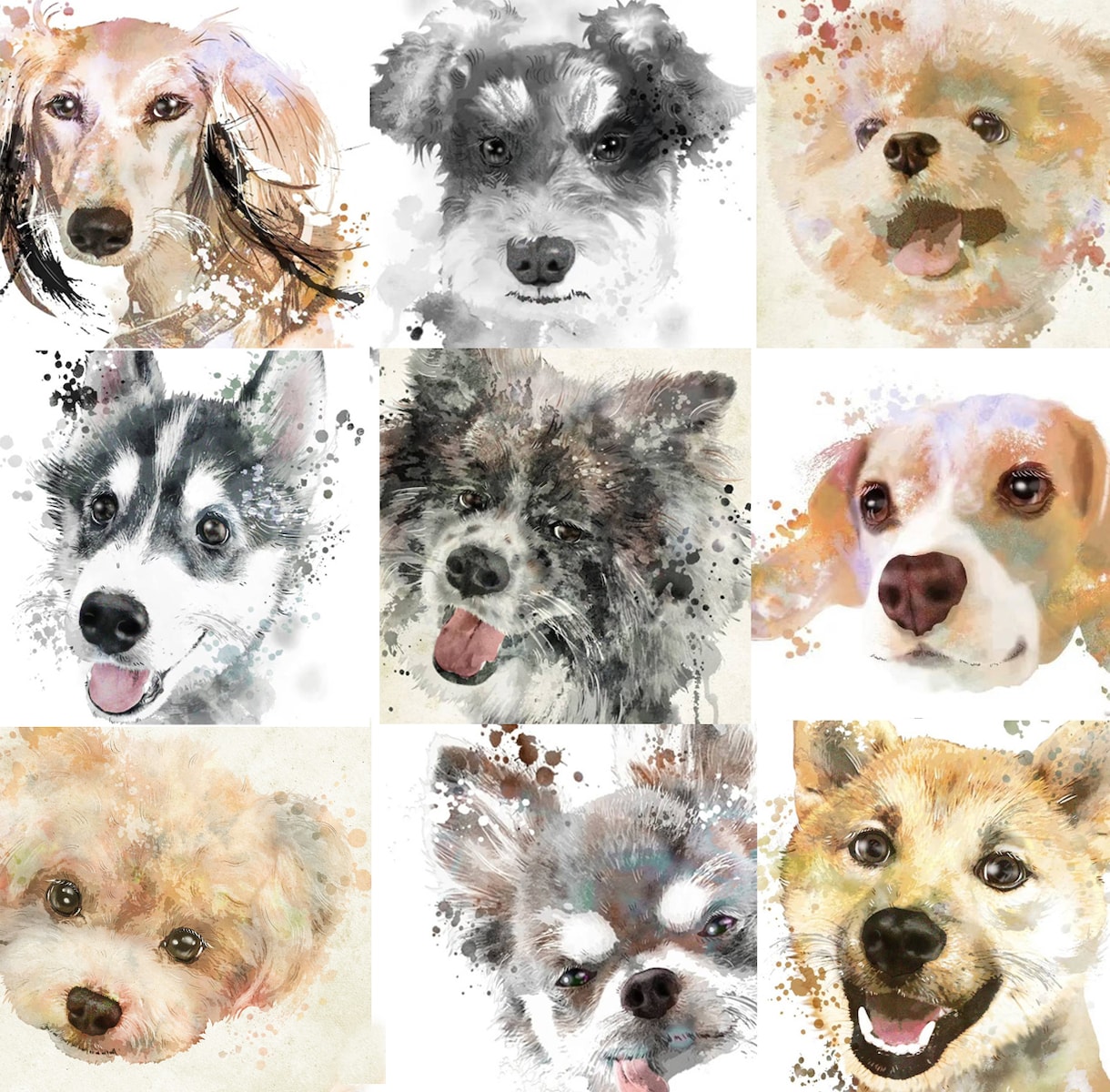 プレゼントに！フレームパネル愛犬イラストを届けます すぐ飾れる！うちのこ記念・誕生日・愛犬家へ遺影・ペットロスに イメージ2