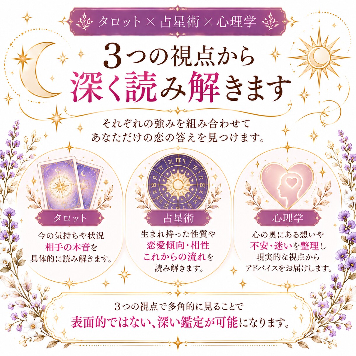 複雑・不倫相談｜誰にも言えない二人の関係を占います 本音・ご縁・未来まで。3000文字で紐解く複雑な恋の深層鑑定 イメージ3