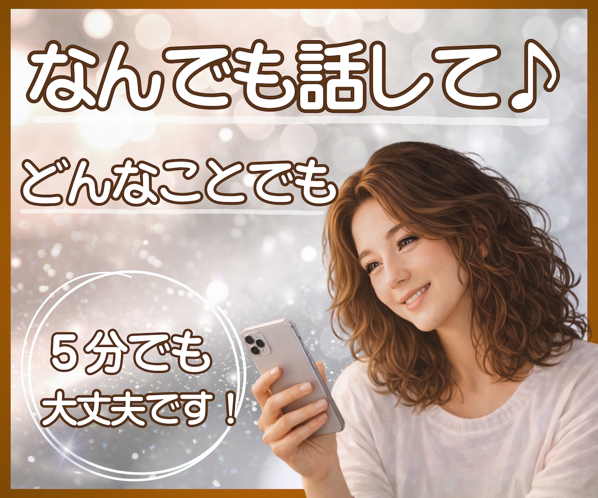 少し話しませんか？❖あなたのお話しをお聞きします うまく話せなくても大丈夫♢あなたの言葉にゆっくり寄り添います イメージ1