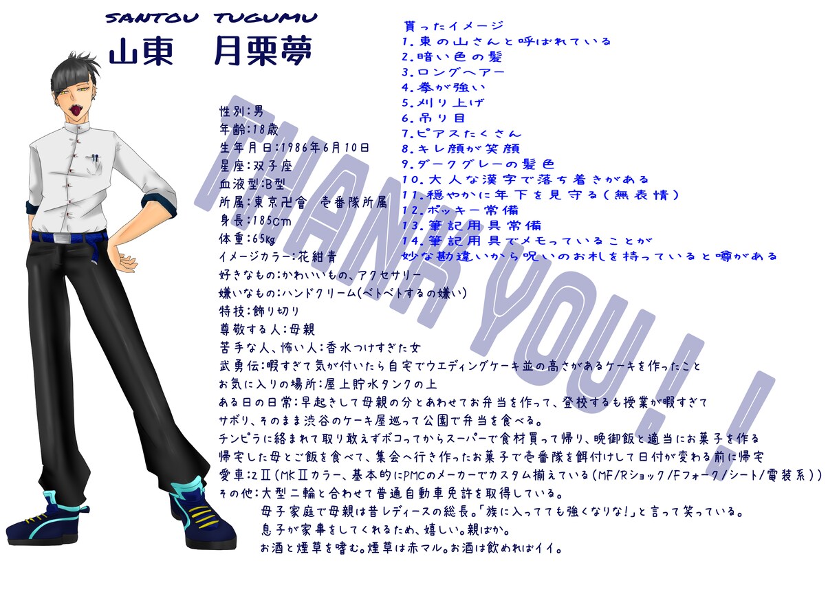 自創作キャラの代理作成致します 一次創作やTRPGなどのキャラ作成を理想に近付けて描きます！ イメージ7