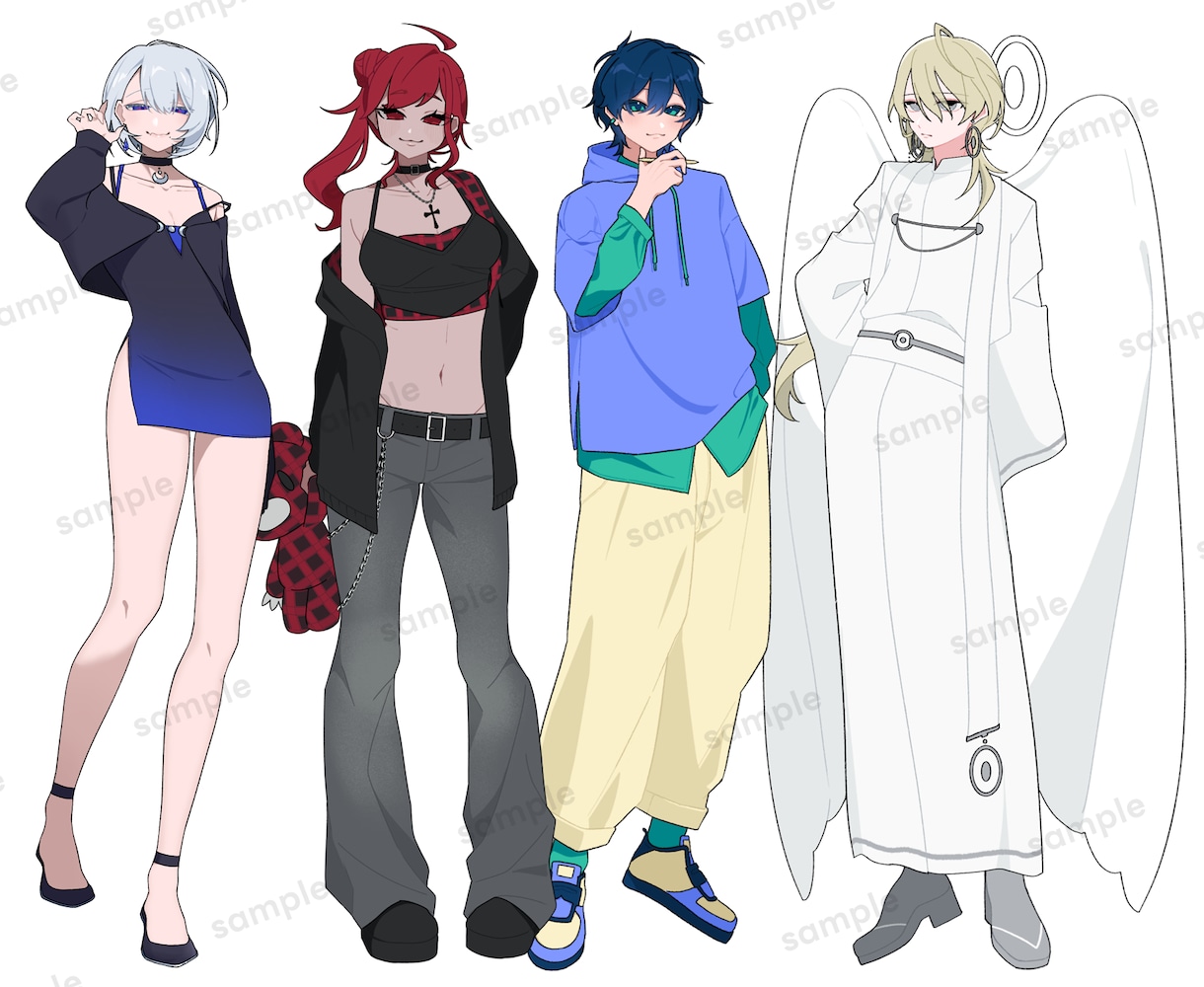 ポップでかわいいイラストを制作いたします アニメ塗りのかわいい立ち絵(顔アップ〜全身)を描きます！ イメージ2