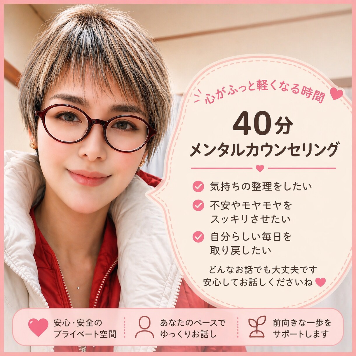 傷ついた心を癒しエネルギー補給します 癒しの時間は貴方だけのもの!もう大丈夫です。 イメージ1