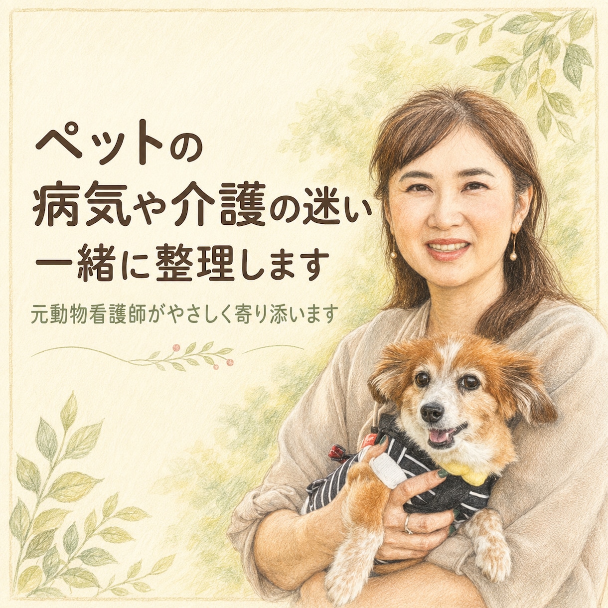 ペットの病気や介護の迷いを一緒に整理します 愛犬との別れで自分を責めた元動物看護師があなたに寄り添います イメージ1