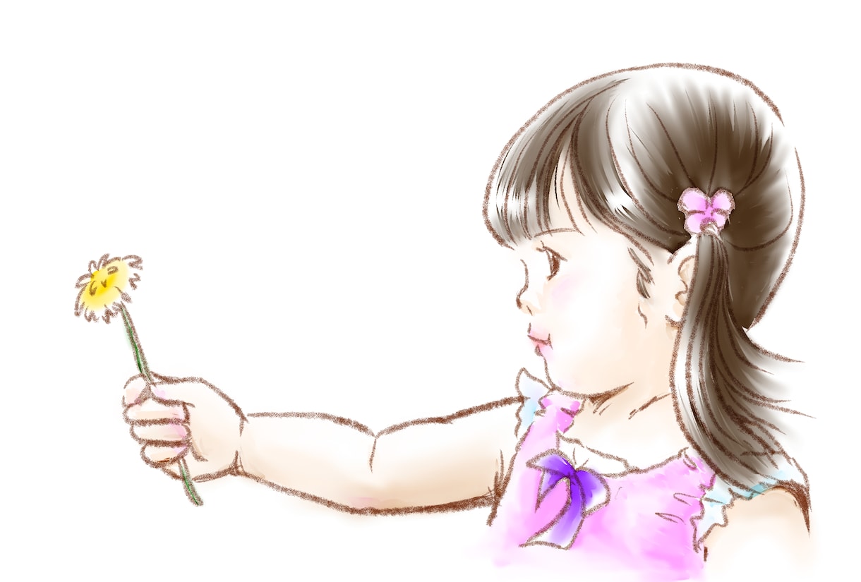 思い出の写真を明るい色彩の水彩画にします お子さんやご両親の思い出の写真をきらきらした絵に残しませんか イメージ3