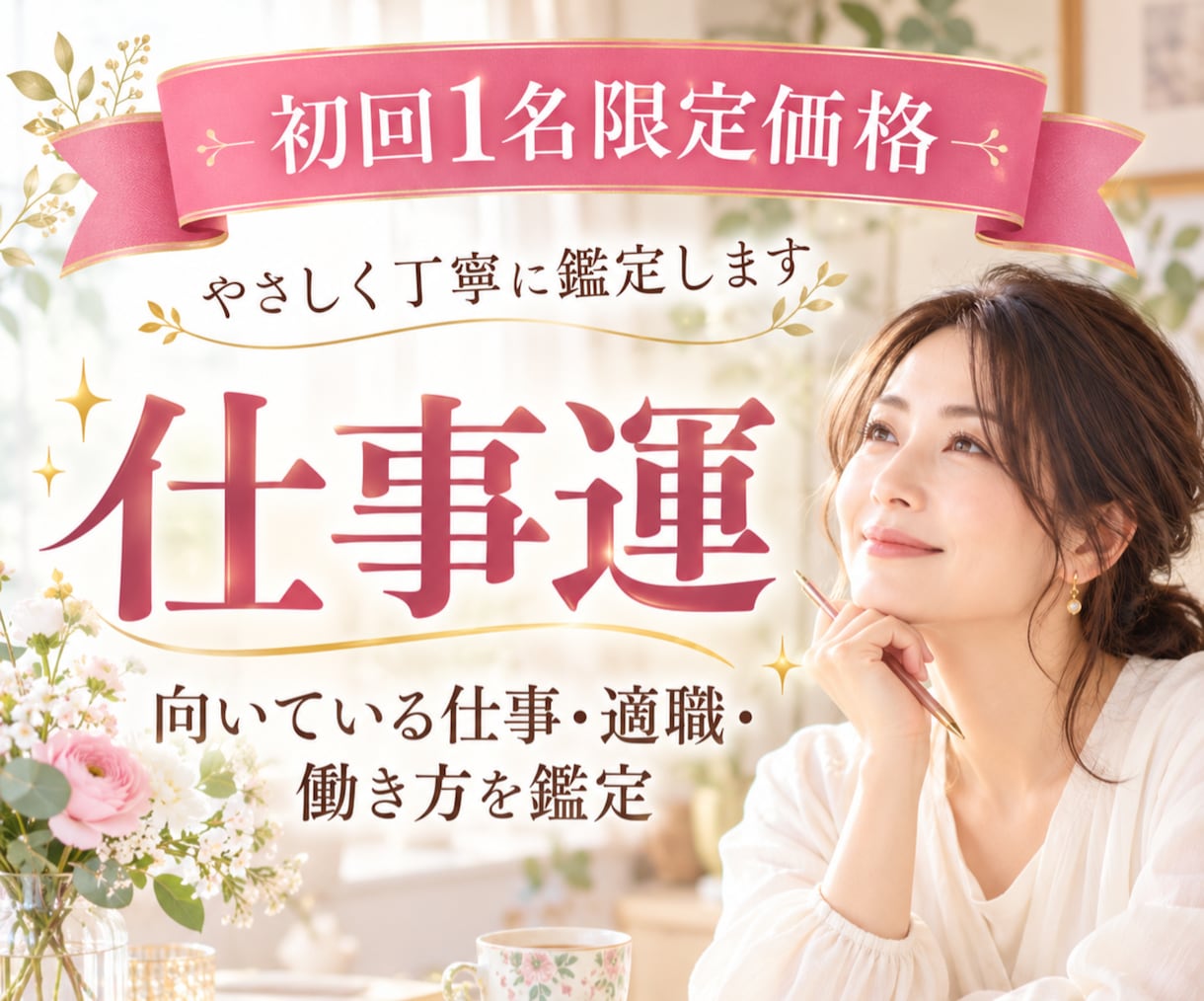 初回1名限定｜仕事運を占います 今の仕事が合うか、強みと適職が分かる イメージ1
