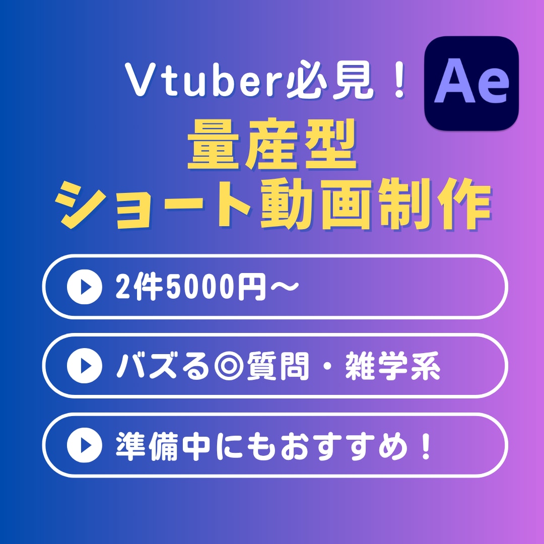 バズりやすい量産型ショート動画作ります 再生数１万↑も達成しています！台本作成も可能です イメージ1