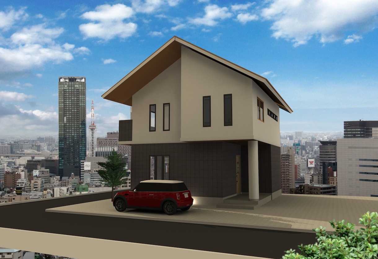 建築ラフパース（外観・内観）作成します 建築プレゼン等のパース作成業務のお手伝をさせて頂きます。 イメージ1