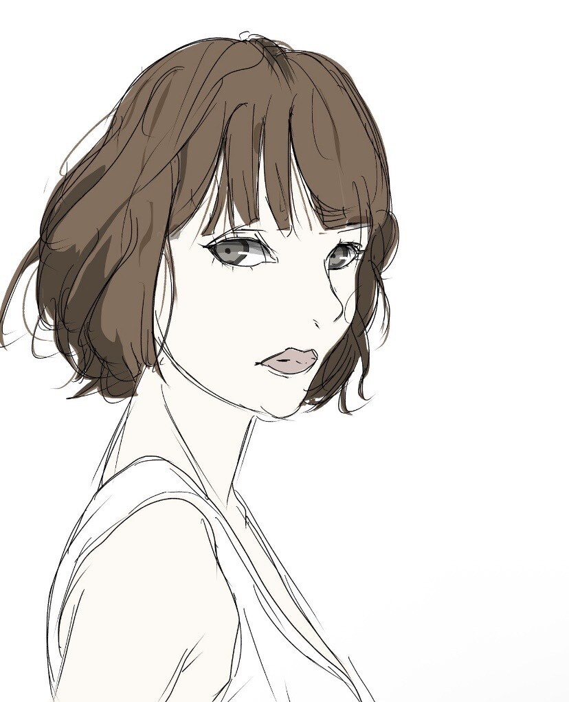 モダンでオシャレな雰囲気の人物絵描きます クールでモダンな絵でサービスやシーンの魅力を引き立てます イメージ8