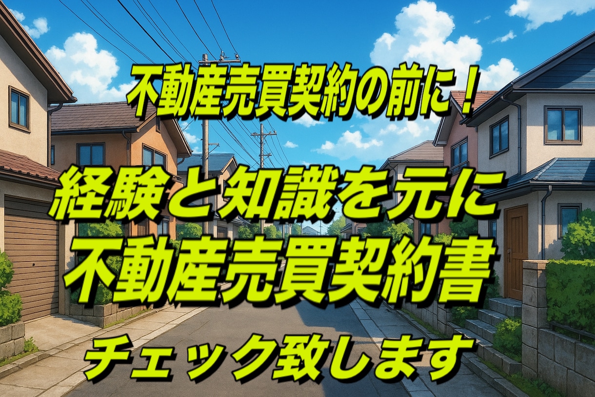 不動産売買契約書や重要事項説明書チェック致します 不動産購入をされる方に！トラブルを未然に防ぐ！ イメージ1