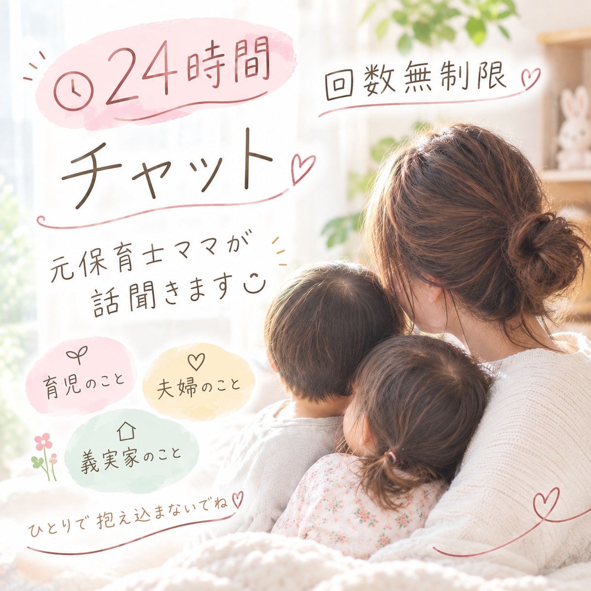 元保育士ママが育児・夫婦の悩み、愚痴お聞きします シンパパ、シンママ、義実家、愚痴、悩み、相談、不安なんでも！ イメージ1