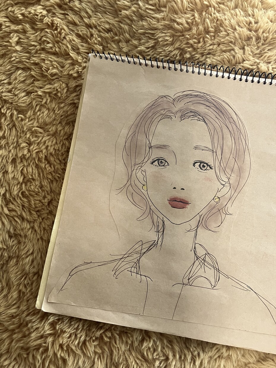アイシャドウを使ったお洒落なイラスト描きます アイシャドウやリップを使った雰囲気のあるイラストを描きます♪ イメージ6
