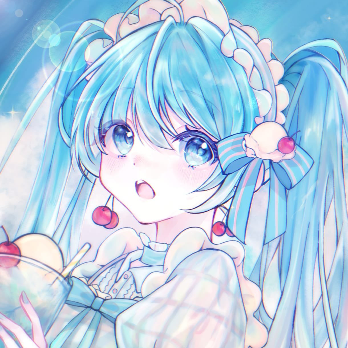 かわいいキラキラアイコン、1枚絵お描きします SNSに使える✧かわいい女の子、男の子お描きします✧ イメージ1