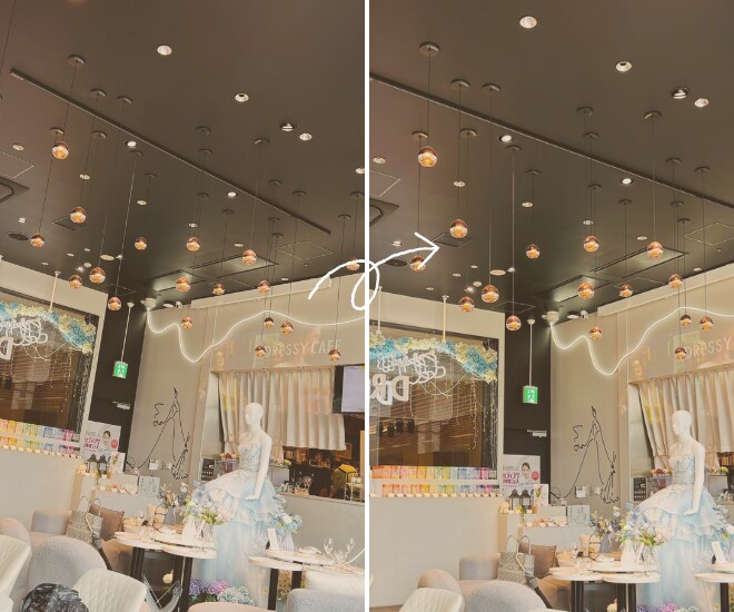写真の歪み補正／垂直・水平を整え印象アップさせます 傾きのある写真を整えて、もっと魅力的に。 イメージ3