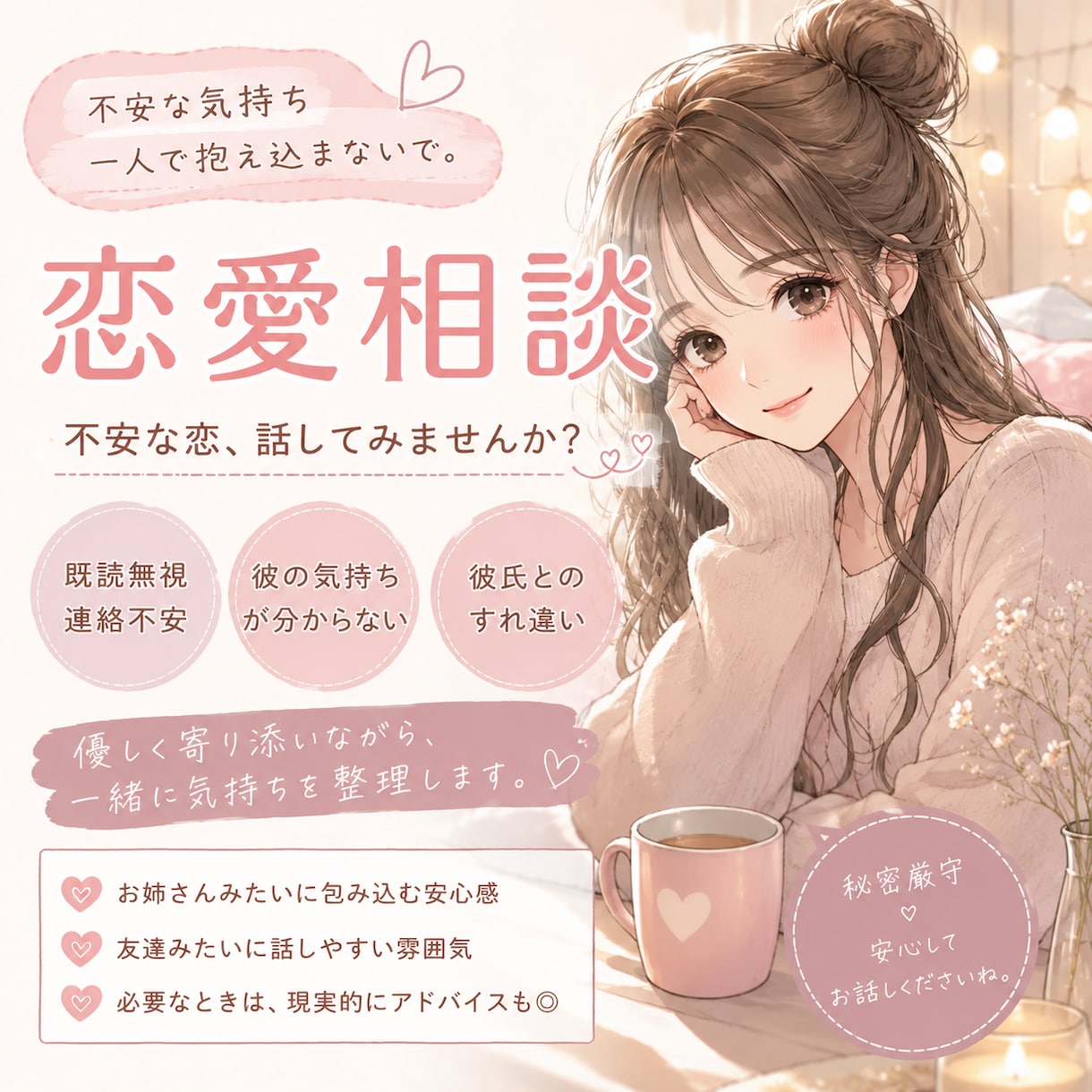 別れた方がいい？関係続けられる？一緒に考えます 別れるべきか悩む恋に優しく寄り添います イメージ1