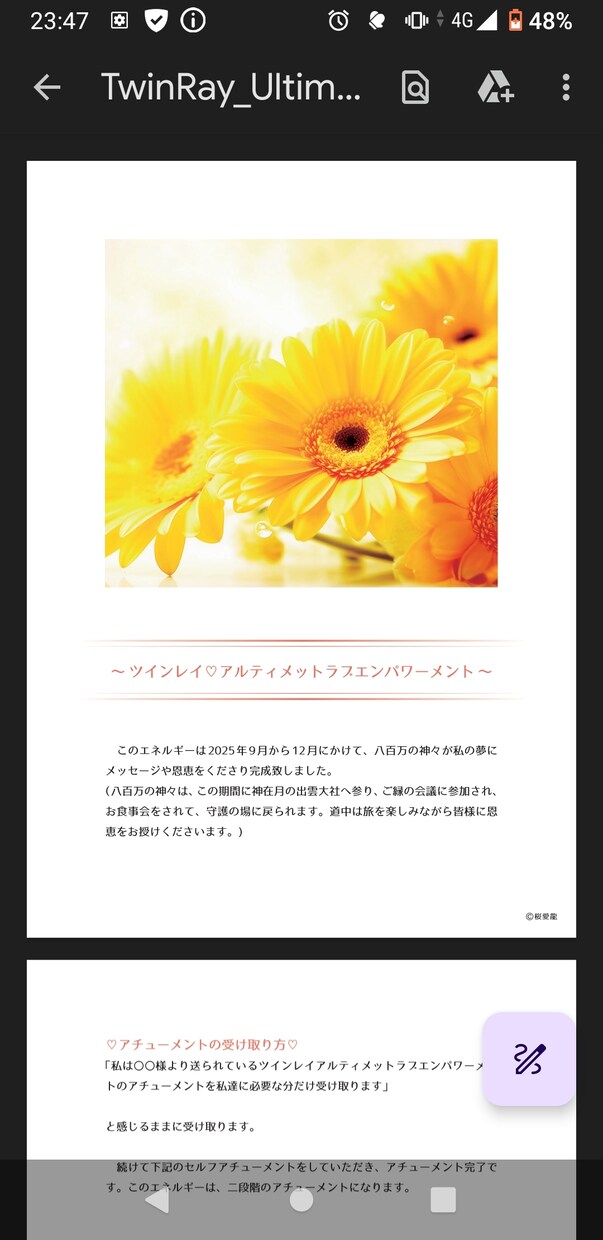 ツインレイ統合エネルギーアチューメントします 私が創始したツインレイアルティメットラブエンパワーメント伝授 イメージ3