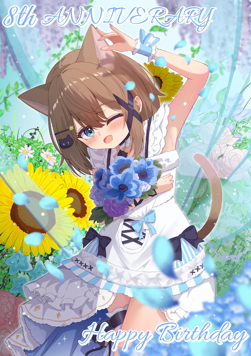 最短3日納品！オリジナルキャラの1枚絵を製作します 特にケモミミや女の子が得意です！アニメ塗りが好きな方は是非！ イメージ1