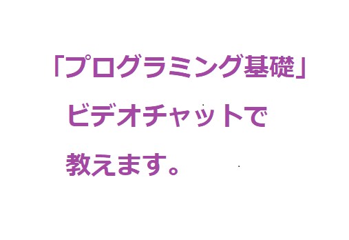プログラミングの基礎をビデオチャットで教えます Python/VBA/C#/SQLなどの言語の基礎を教えます イメージ1