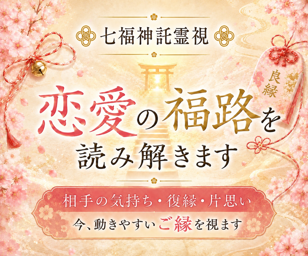 恋の福路を七福神託霊視で読み解きます 進まない恋の流れとご縁の状態を視ます イメージ1
