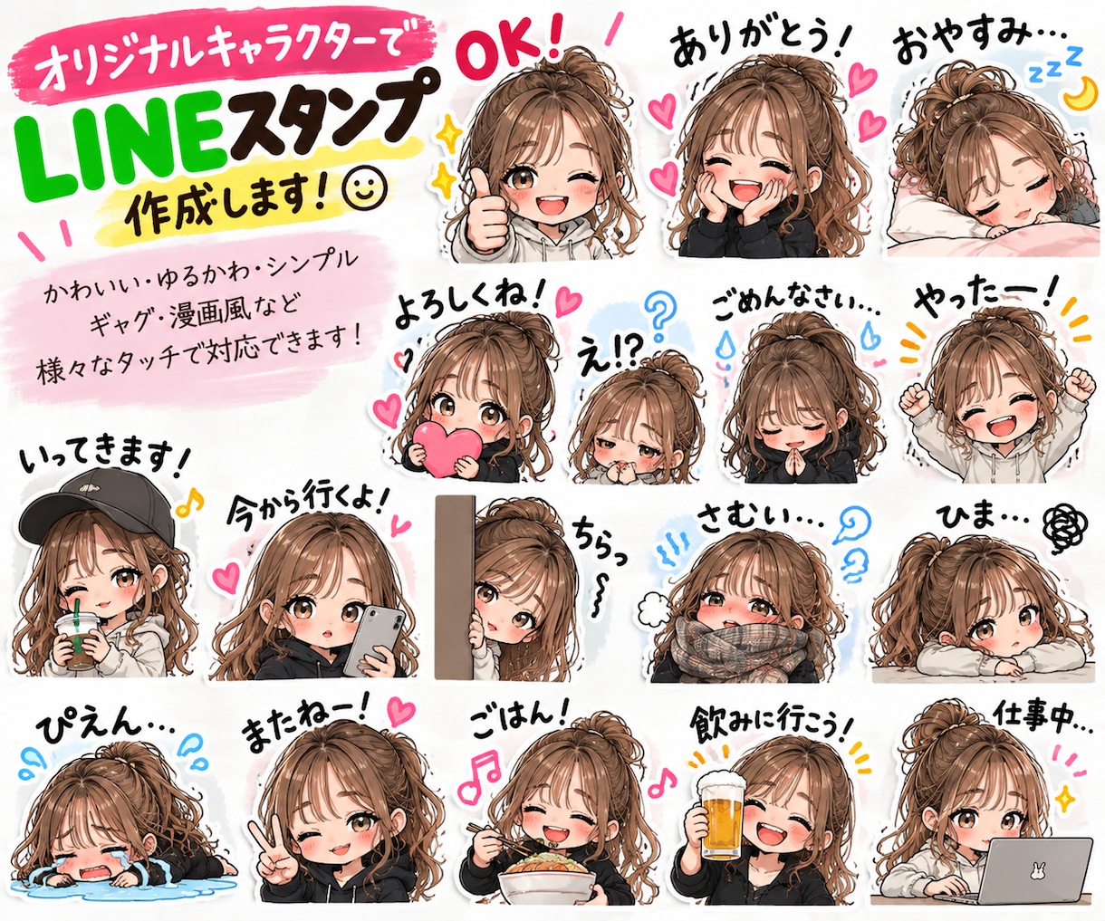 オリジナルLINEスタンプ作ります 家族やペットを世界にひとつのスタンプに！ イメージ5