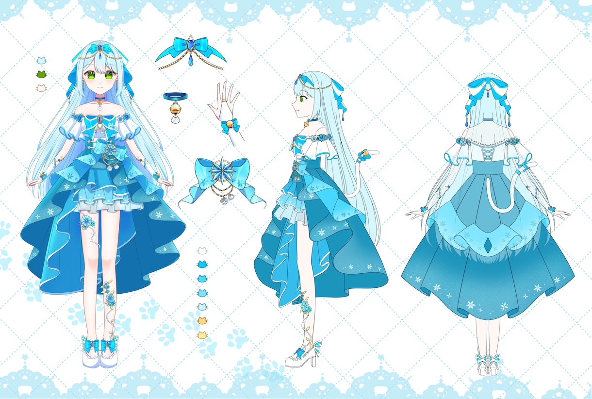衣装デザイン制作いたします VTuberさん衣装、キャラクター衣装デザインします！ イメージ3