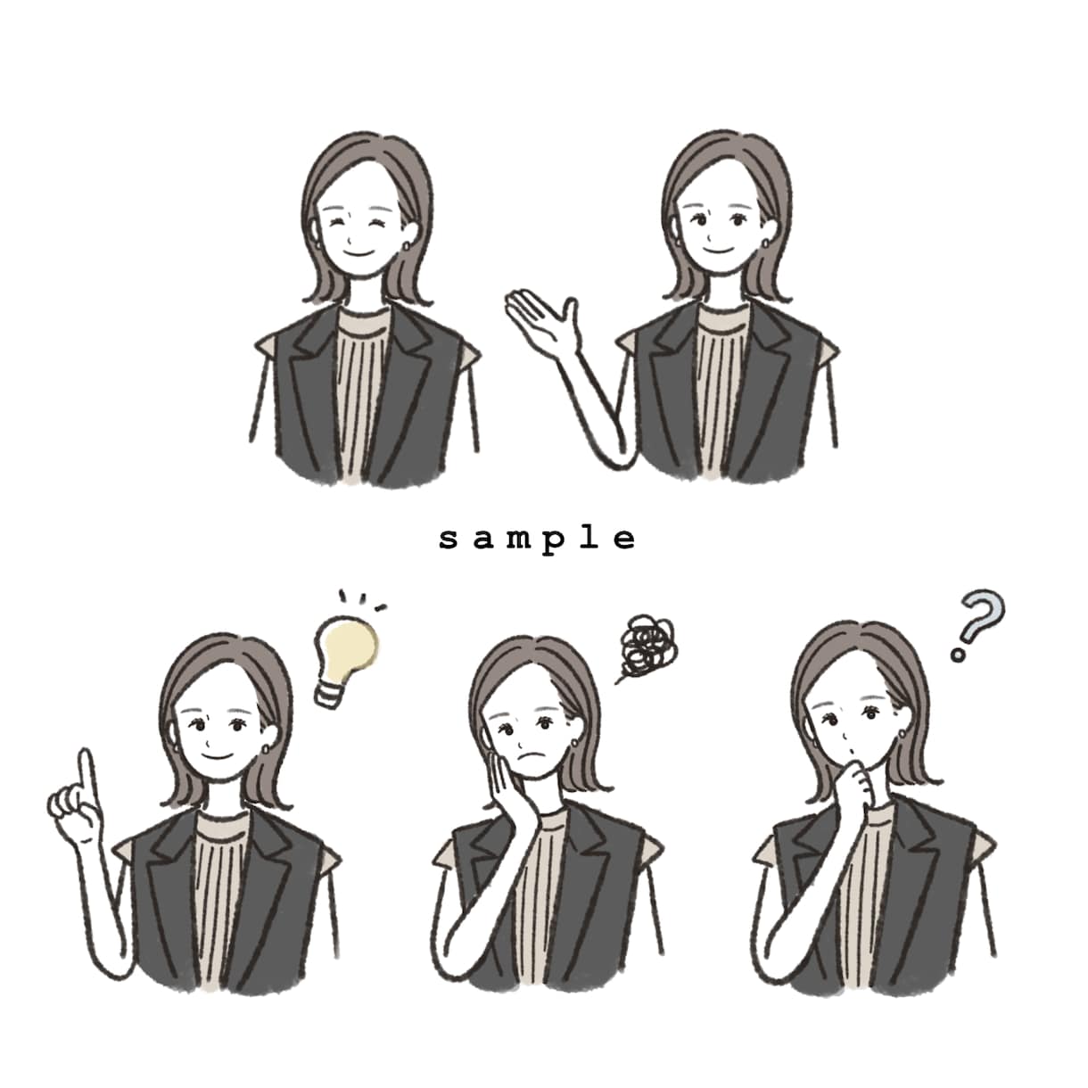 即対応 ◎！シンプルでゆる〜い似顔絵を描きます SNSアイコン / プレゼント / 記念などに◎ イメージ3