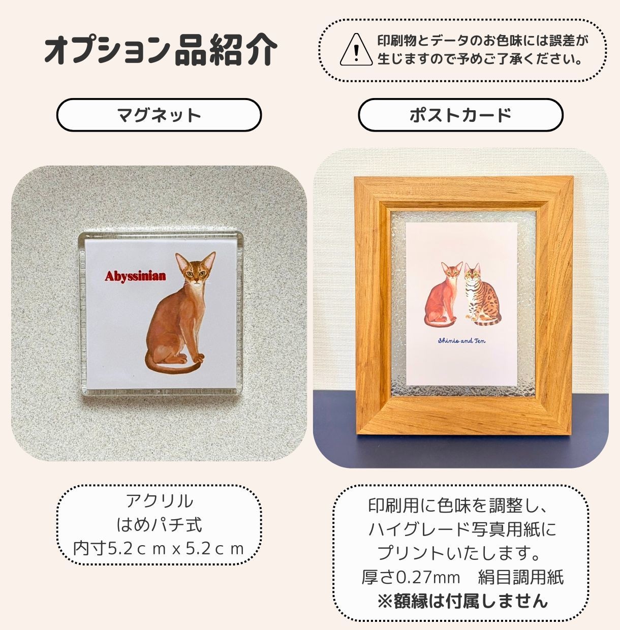 やわらかい雰囲気でペットのイラストをお描きします マグネット・キーホルダー・ポストカードもご用意しております イメージ4