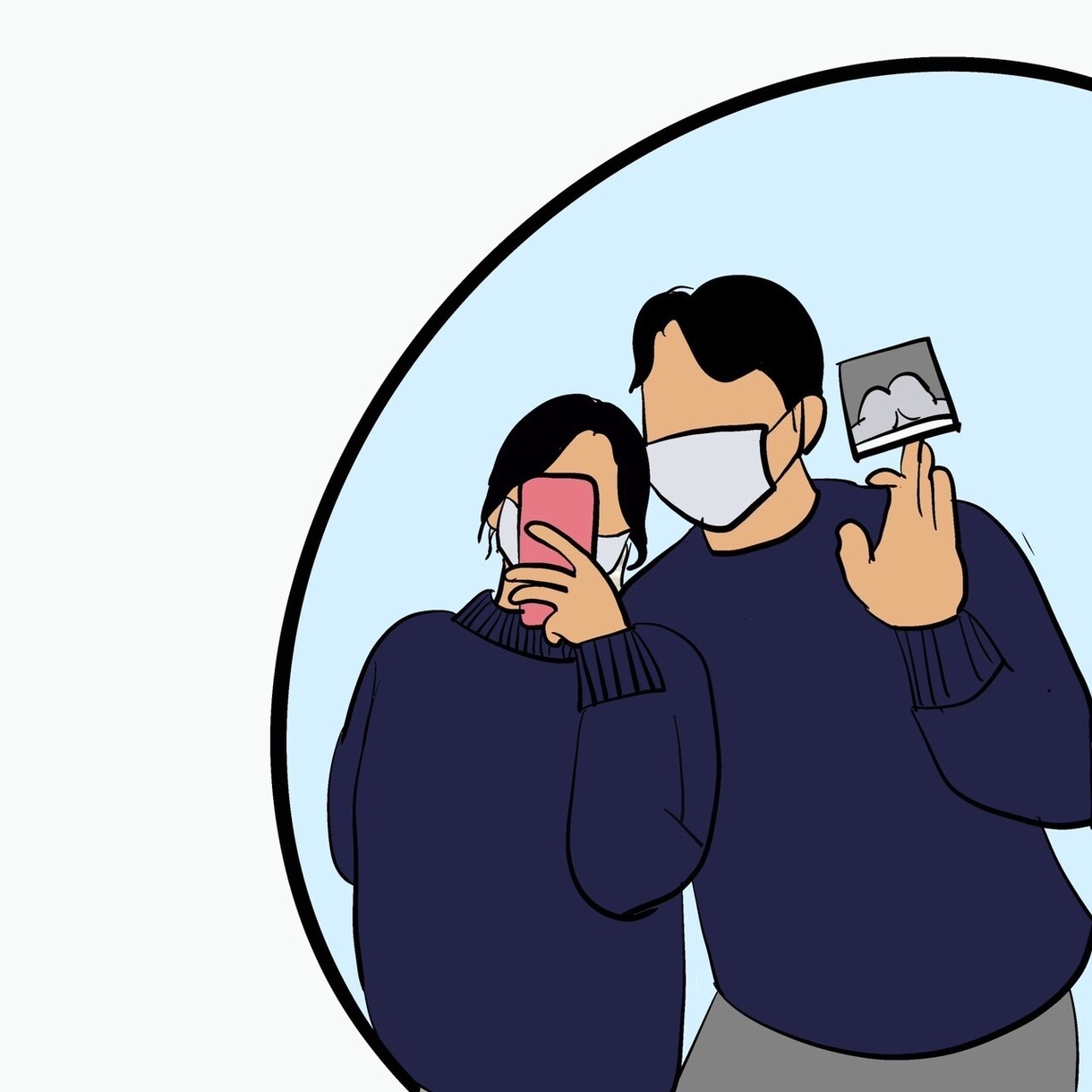 韓国風イラストを描きます 韓国風の雰囲気でアイコンやカップルのお揃い待ち受けも出来ます イメージ3
