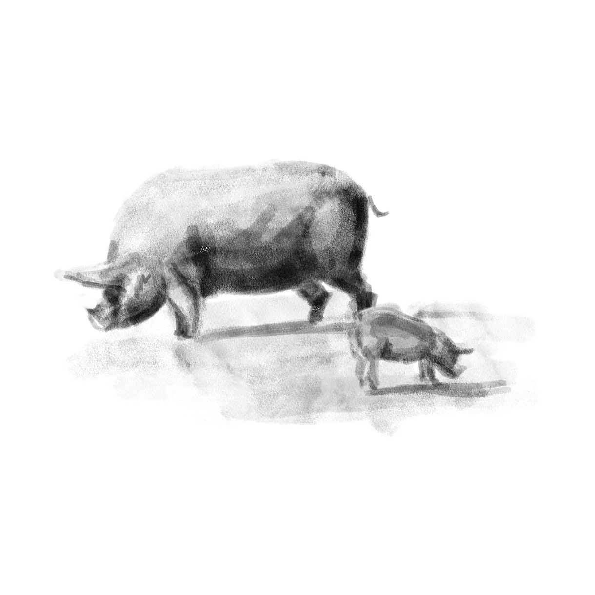ほんわか暖かい雰囲気のモノクロイラストを描きます 柔らかい雰囲気のアイコンや挿絵のモノクロイラストが欲しい方へ イメージ3