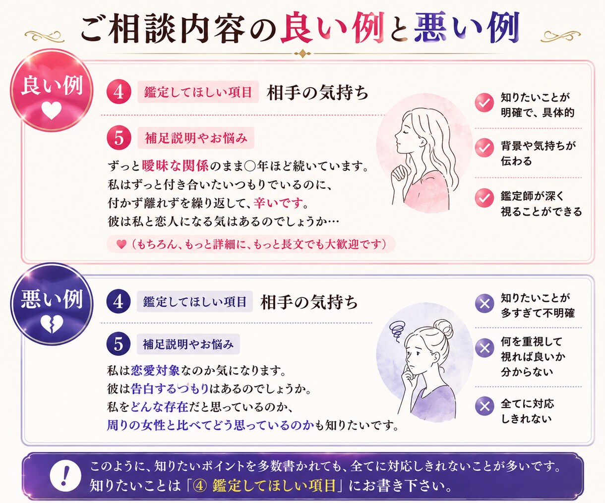 恋愛占い✨️あなたが気になることを自由に占います 片思いも復縁も不倫も、彼の気持ちも二人の未来も◆霊視タロット イメージ6
