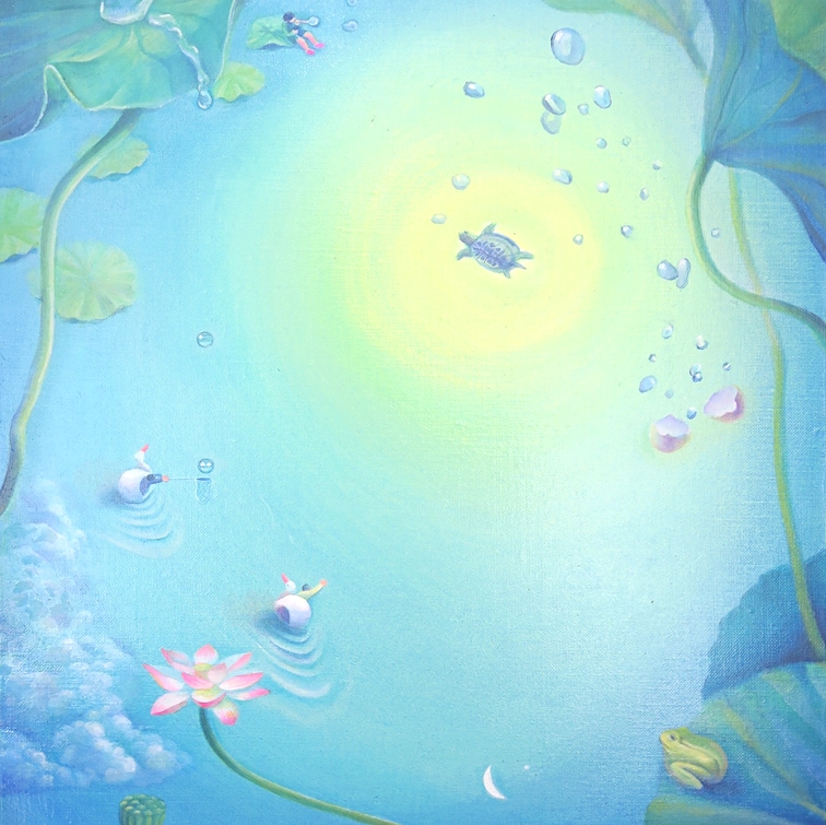 油彩で幻想的な風景画を描きます お好きなモチーフやキーワードをもとに、油彩画を描きます。 イメージ4