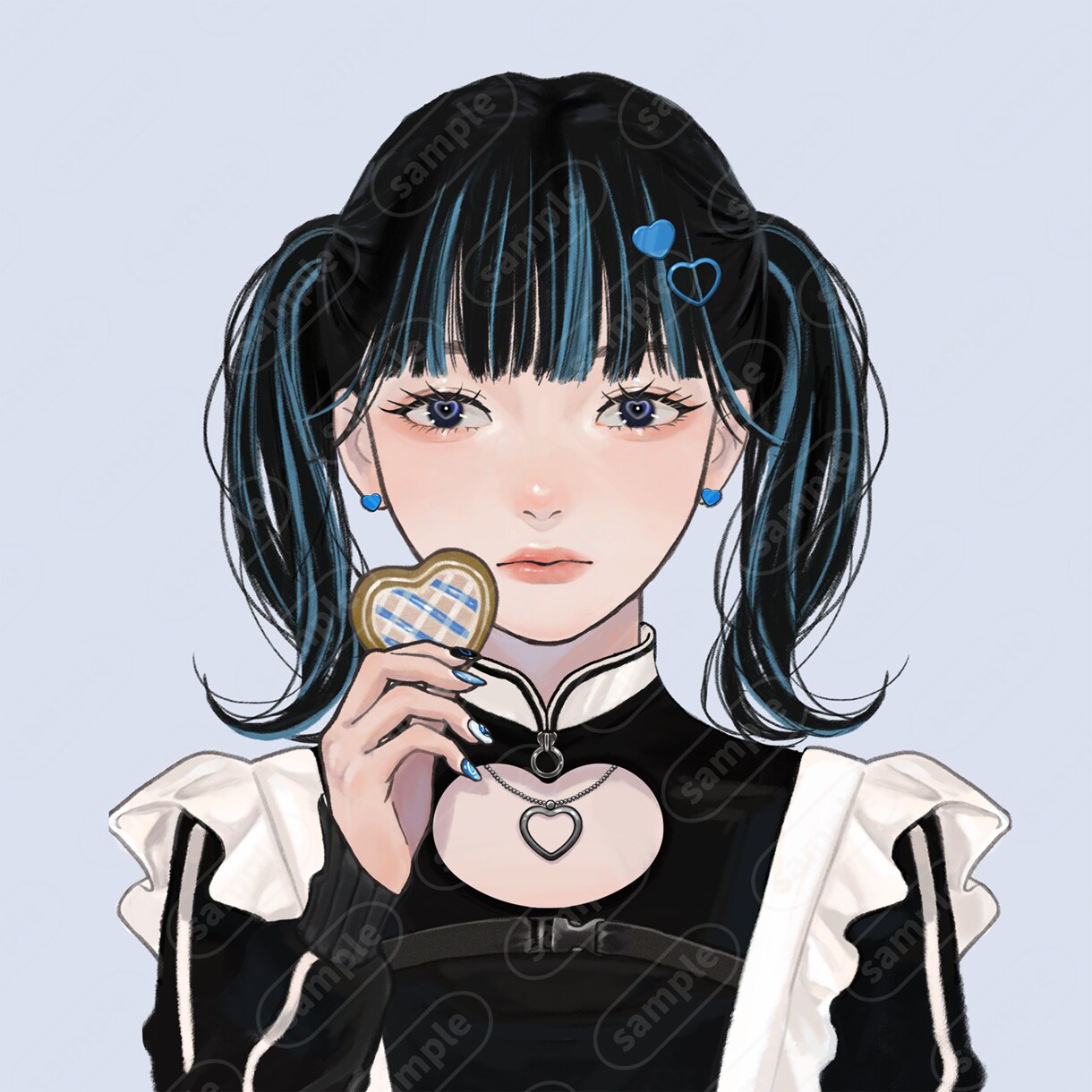 可愛らしい女の子アイコンを厚塗り風で制作いたします 少しリアルでかわいい女の子を描くのが得意です イメージ4