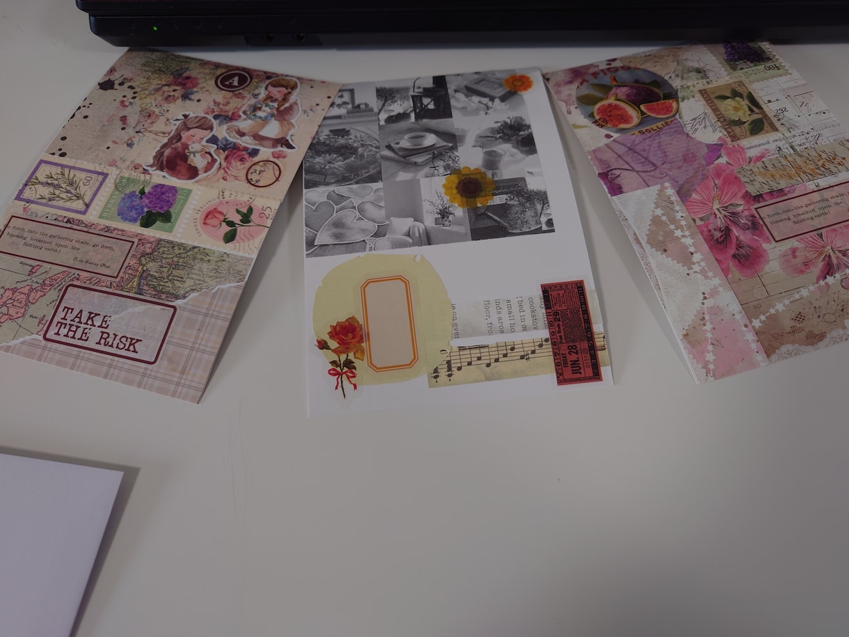 世界に一つだけのコラージュお作りします コラージュで手掛けた葉書や写真立てお作りします。 イメージ1
