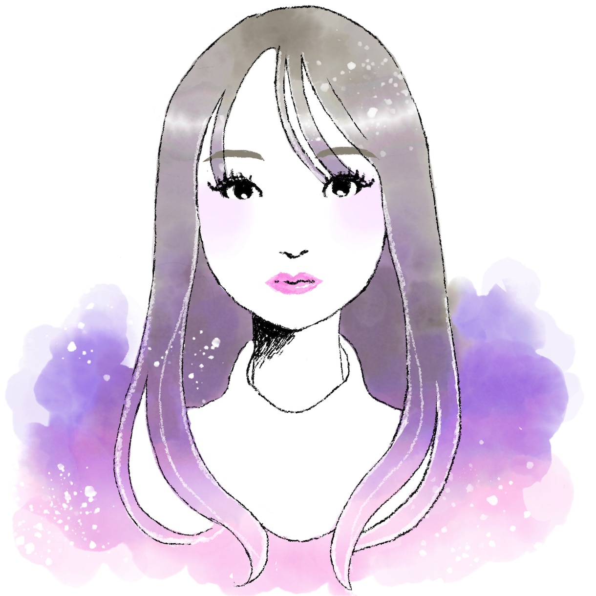 水彩風のふんわりおしゃれな似顔絵を描きます ★柔らかい雰囲気だけどSNS上で印象に残る似顔絵アイコン★ イメージ9