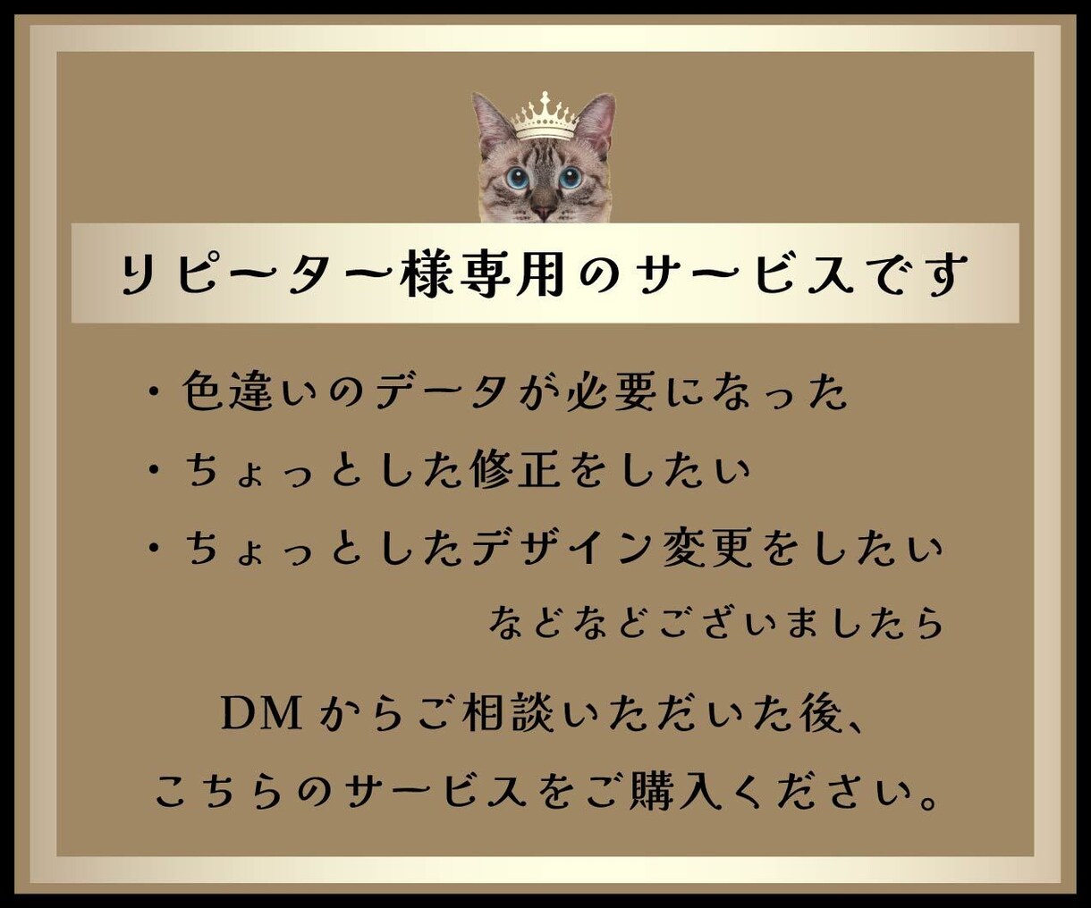 V.I.Pサービス 制作したデータを修正いたします リピーター様限定のサービスです! イメージ2