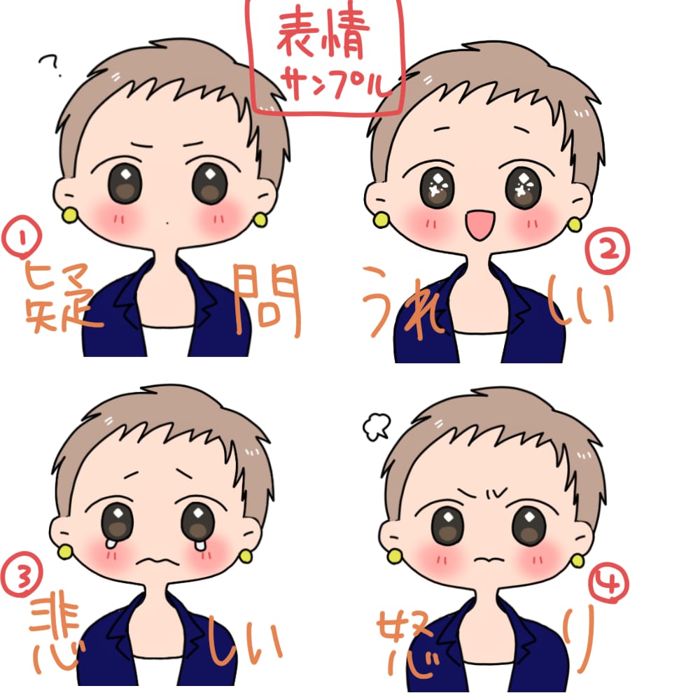 ブログやSNSなどのアイコン作ります 表情違いあり☆吹き出しやより感情を伝えたいときに☆ イメージ4